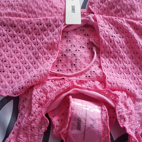 Pink Lace Bikini Set - Picture 2 of 3